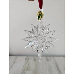 Waterford 2013 snowstar Crystal snowflake annual ornament Xmas tree unique